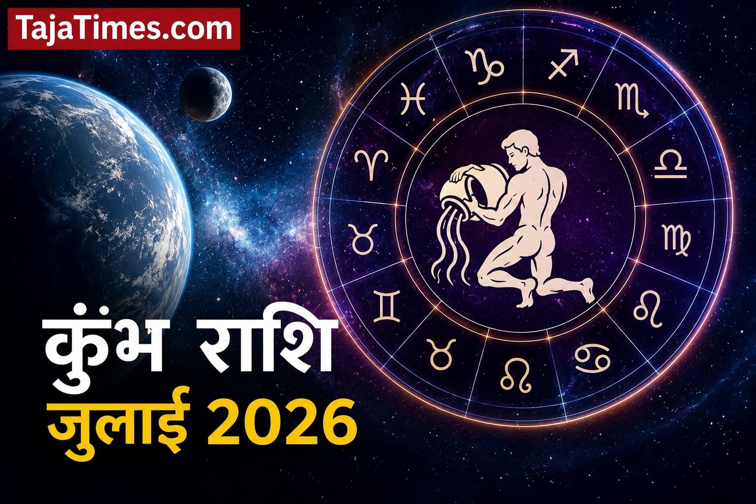 कुंभ राशि जुलाई 2026 राशिफल, जानिए करियर, धन, प्रेम और स्वास्थ्य का मासिक भविष्यफल