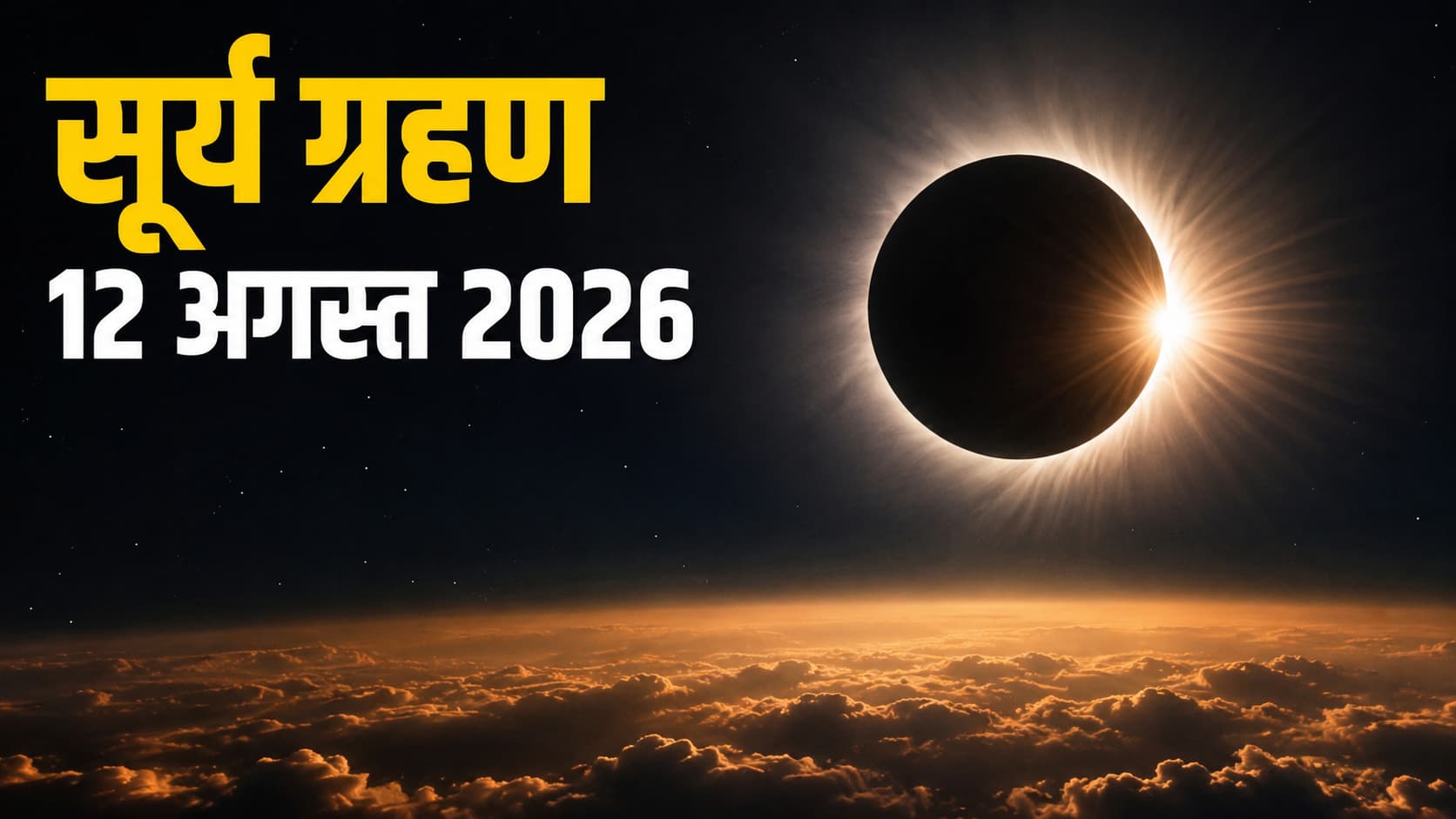 12 अगस्त 2026 का सूर्य ग्रहण, भारत में नहीं दिखाई देगा और सूतक काल मान्य नहीं होगा।